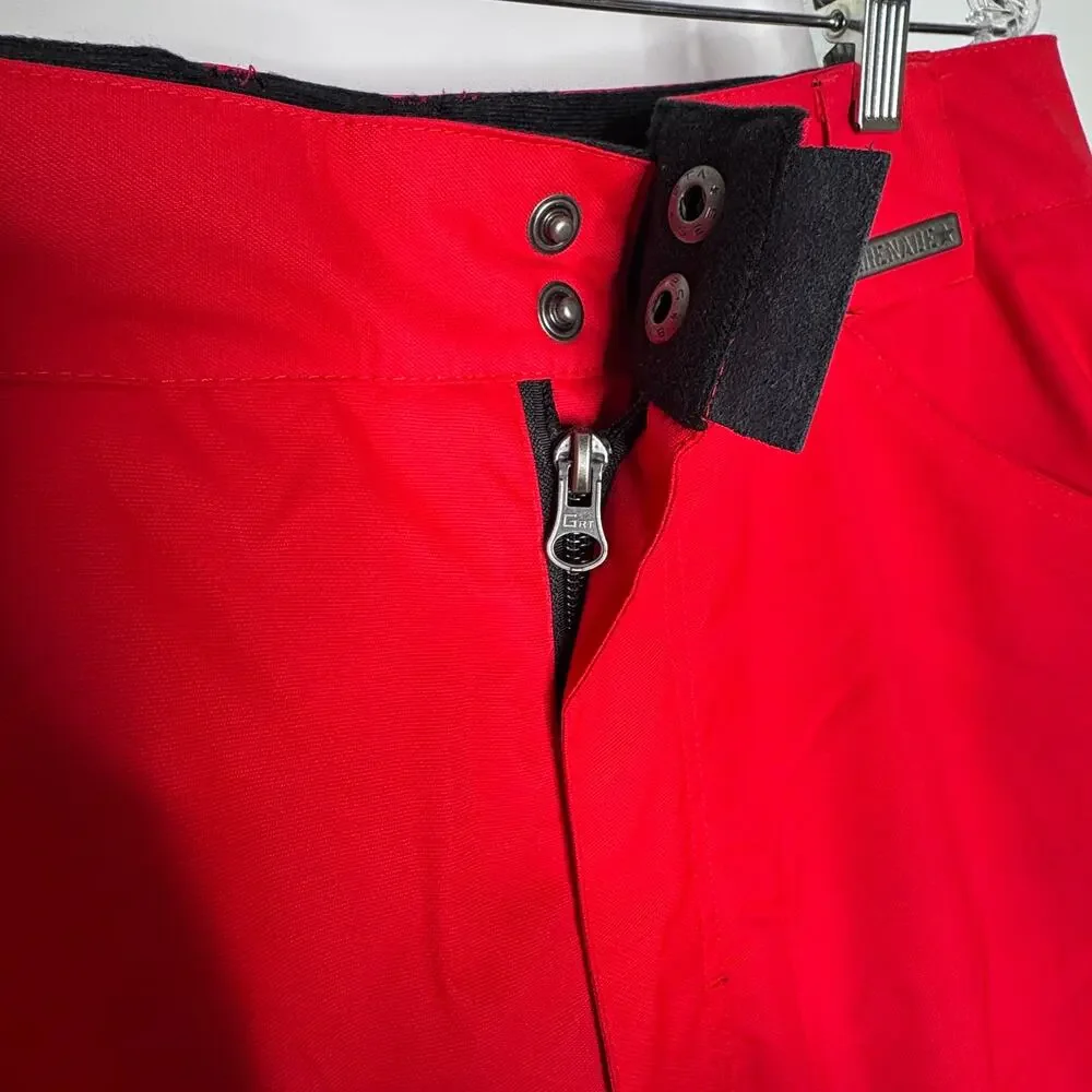 1990s Grenade Snowboard Ski Pants Red Cargo Insulated Snow Pants Medium
